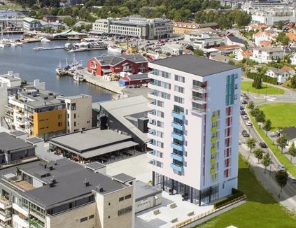 Flyfoto av Kilen Brygge